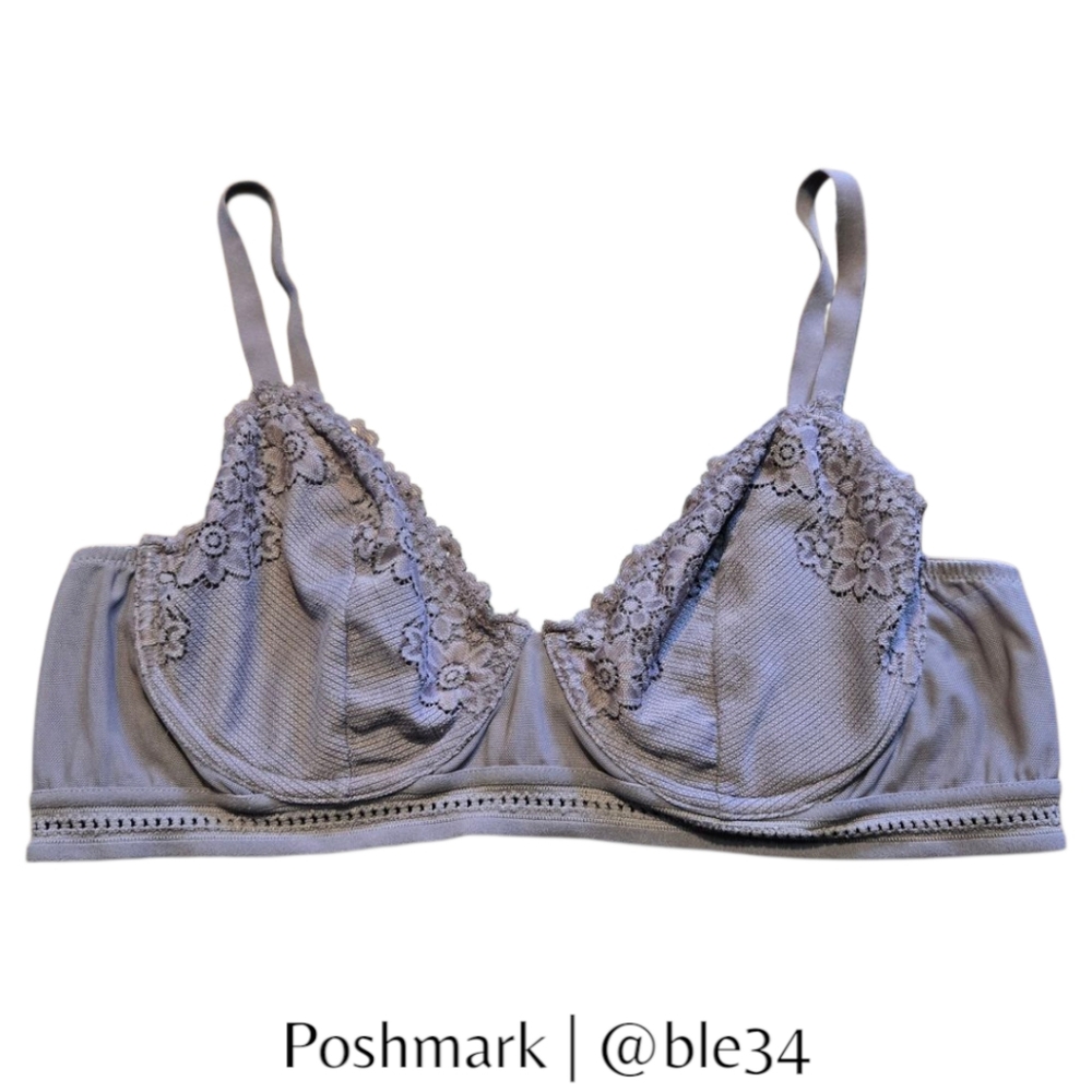 Adore Me Unlined Floral Bra SZ 38B